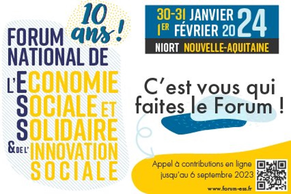 Appel à contribution jusqu'au 6 septembre pour le Forum National de l'ESS !