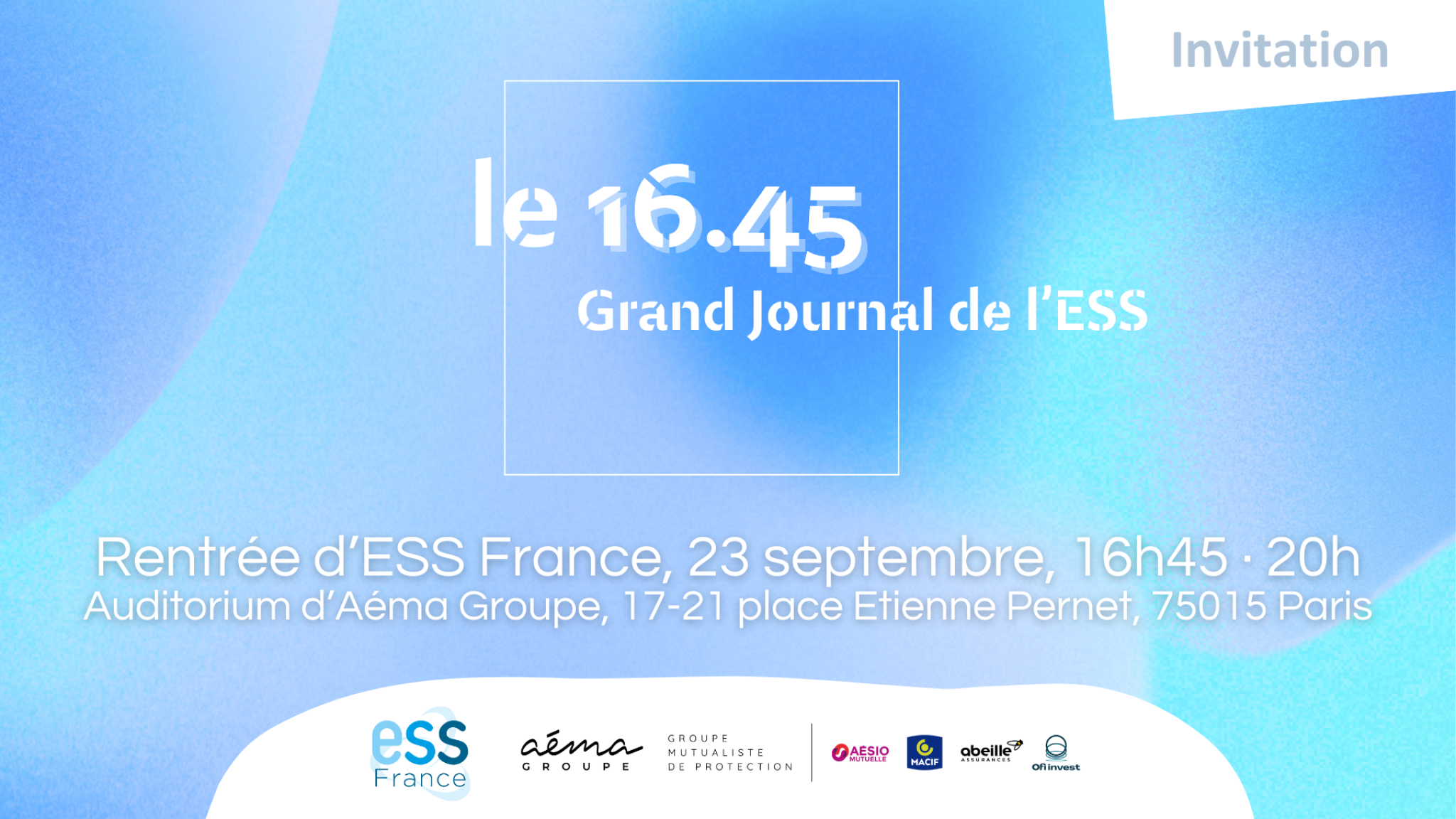 Grand Journal de l'ESS : l'événement de rentrée d'ESS France !