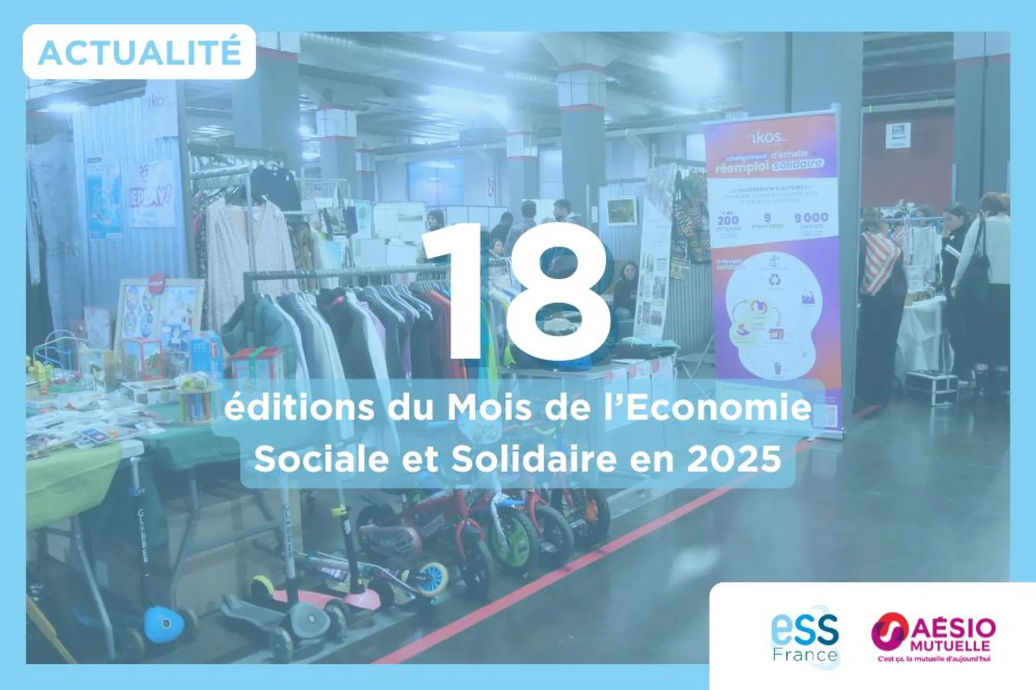 Chiffre de la semaine d'Aésio Mutuelle et d'ESS France : 18 éditions du Mois de l'ESS en 2025