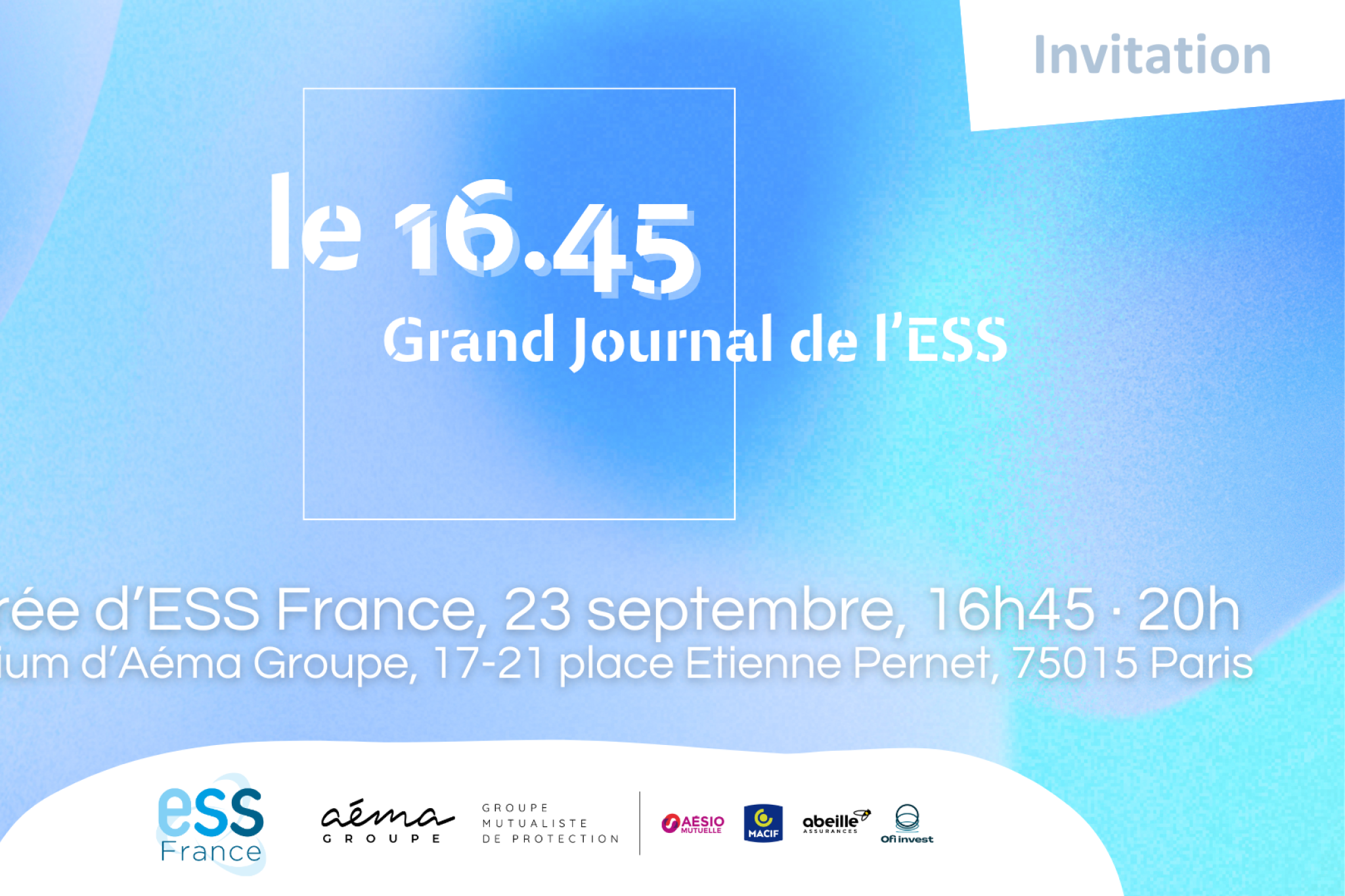 Grand Journal de l'ESS : l'événement de rentrée d'ESS France !