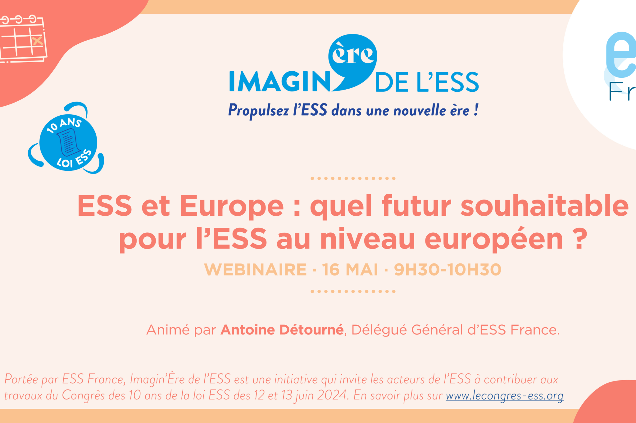 Les webinaires d'ESS France dans le cadre d'Imagin'Ère de l'ESS !