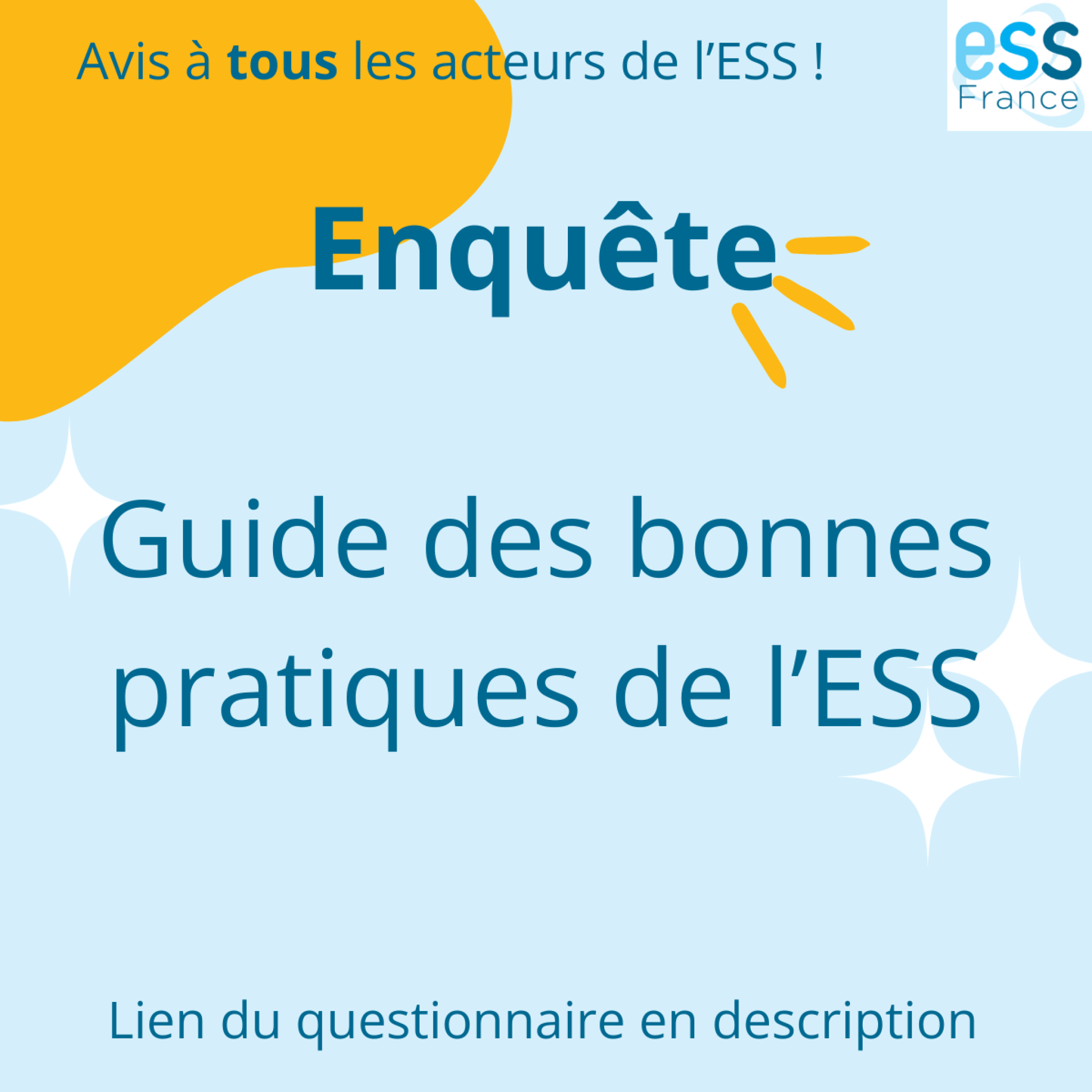 ESS France lance une enquête sur le guide des bonnes pratiques, à destination de l’ensemble des acteurs de l’ESS