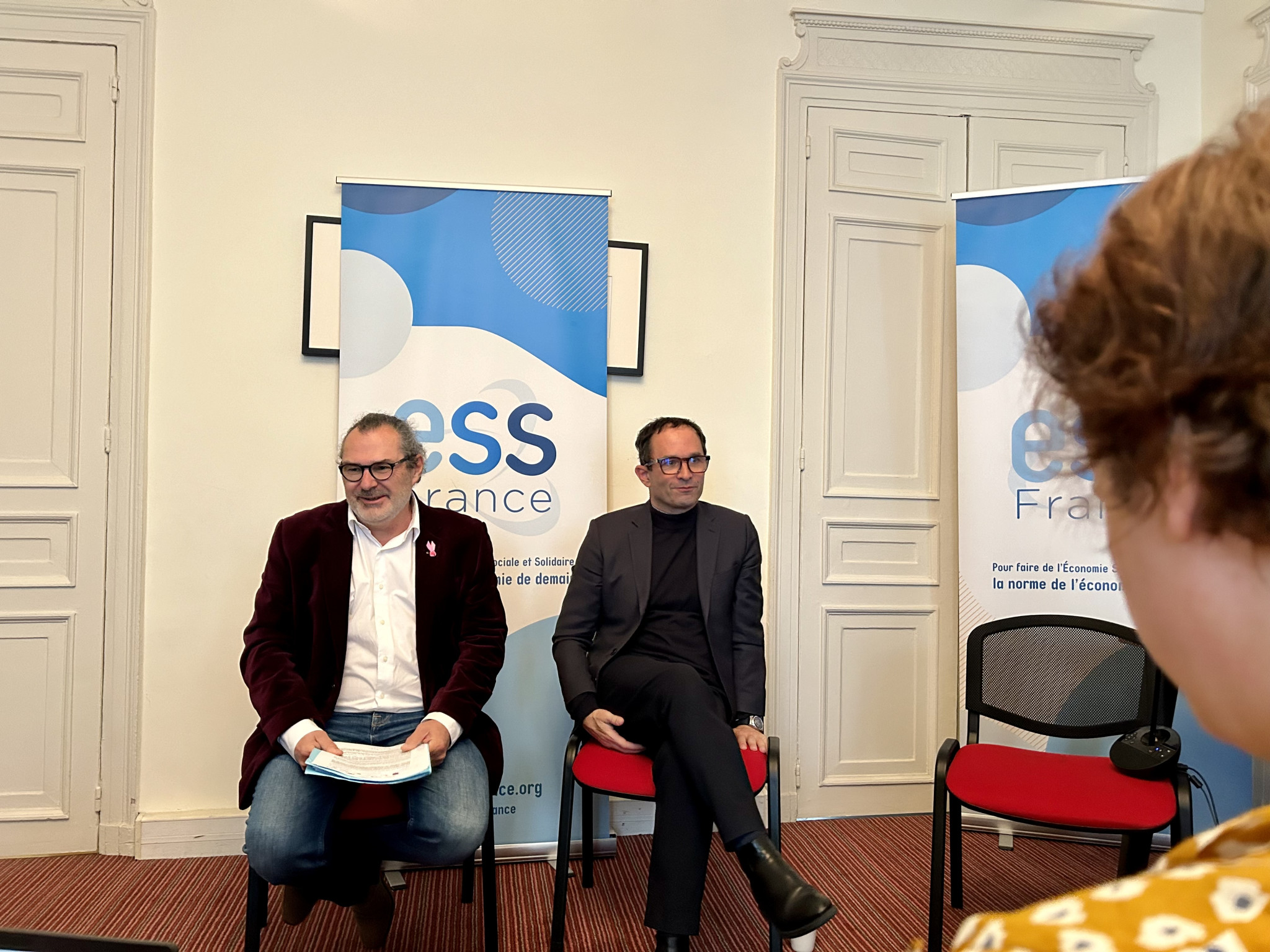 Frédéric Gouedard de la Mutualité Française, lors de la conférence de presse d'ESS France en octobre 2024 à l'occasion du PLF 2025