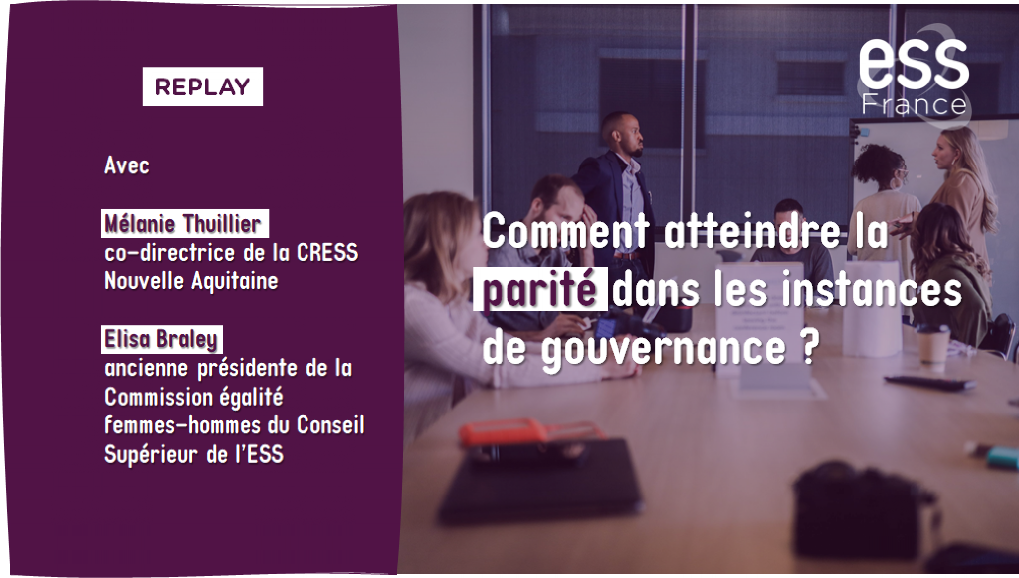 Vidéo-la parité dans les instances de gouvernance de structures de l'ESS