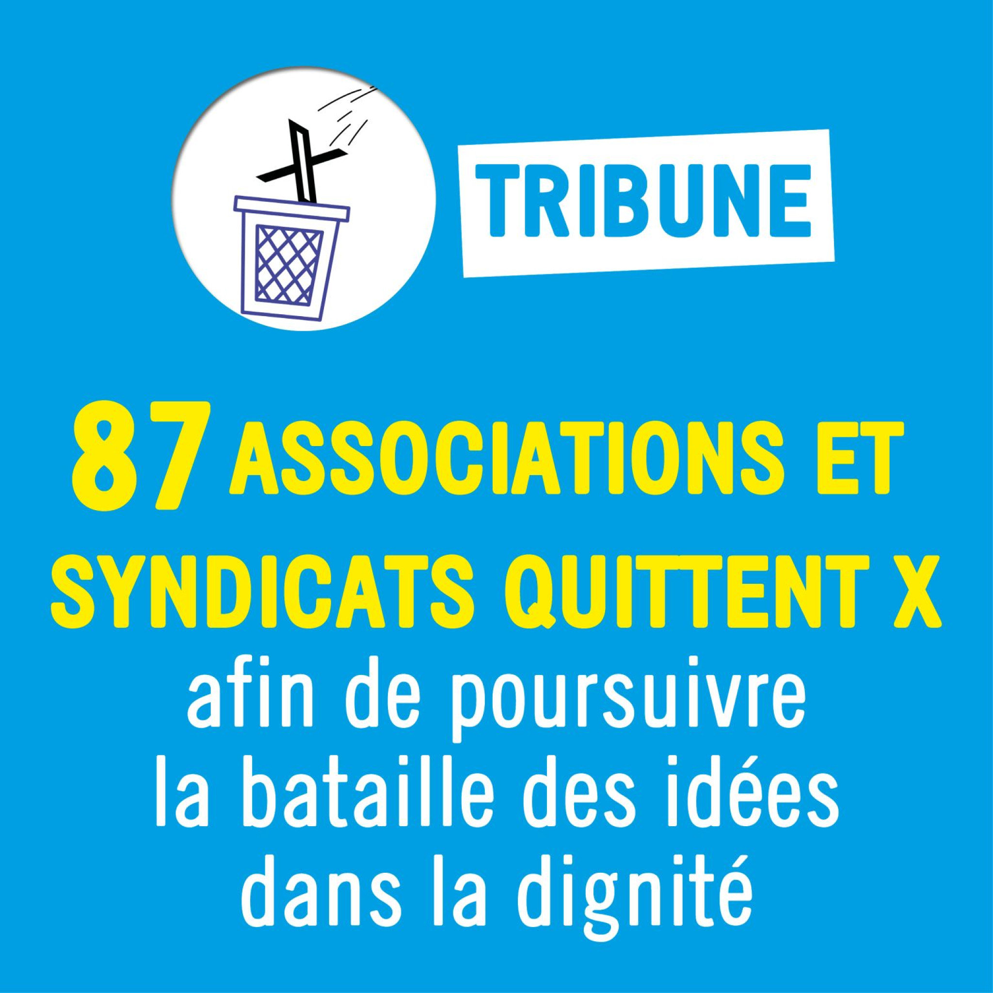 ESS France signe la Tribune publiée dans Le Monde et quitte X afin de poursuivre la bataille des idées dans la dignité.