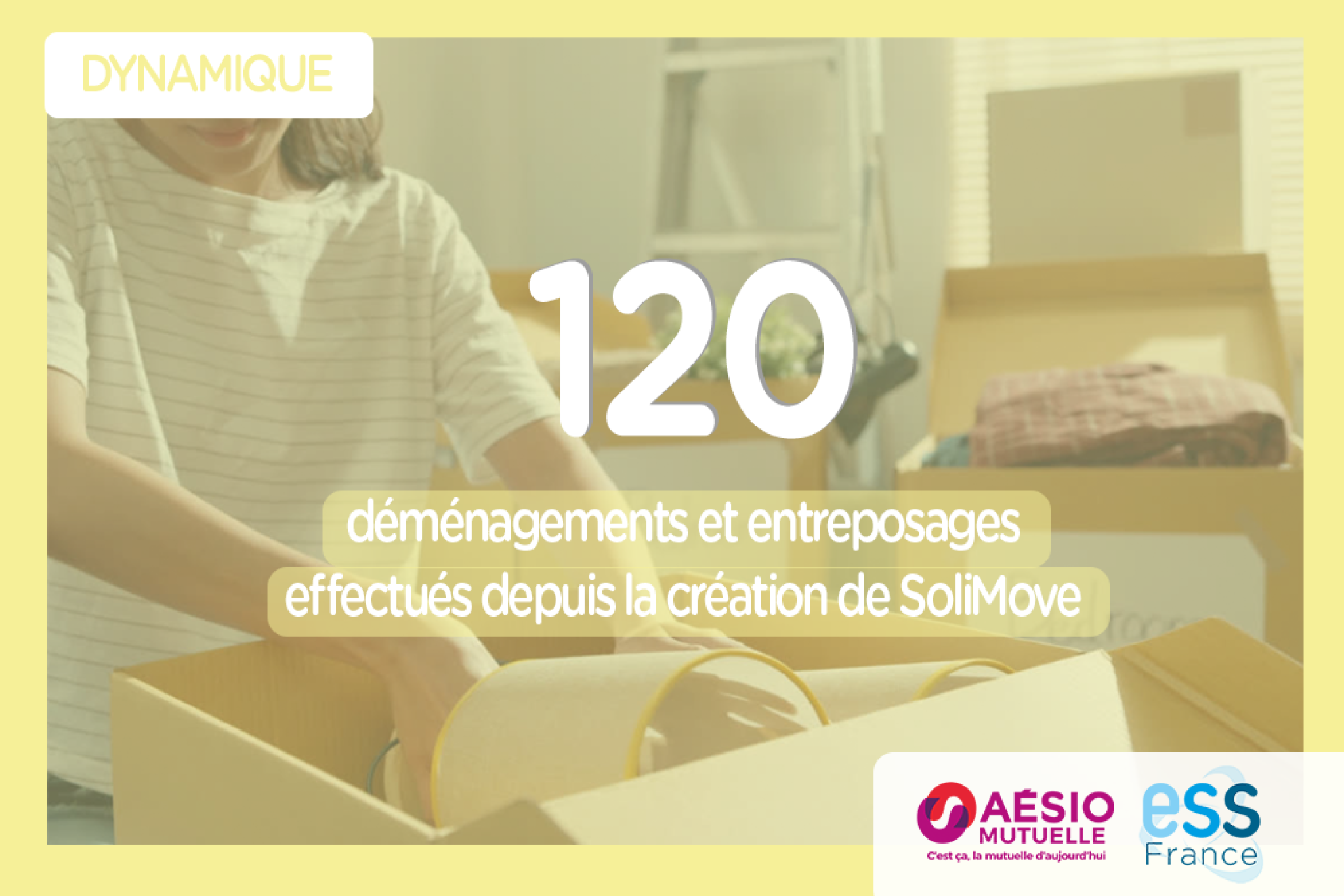 120 déménagements et entreposages effectués depuis la création de SoliMove 